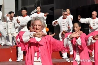 Local residents of Melbourne, Australia participate in Tai Chi classes